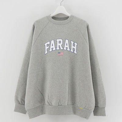 【FARAH/ファーラー】<br>Printed Graphic Crewneck Sweatshirt "College LOGO" <br>FR0403-M3012