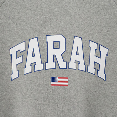 【FARAH/ファーラー】<br>Printed Graphic Crewneck Sweatshirt "College LOGO" <br>FR0403-M3012