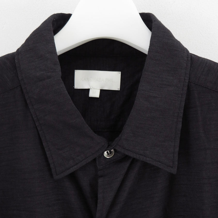 【KANEMASA PHIL./カネマサフィル】<br>28G Atmosphere Ramie S/S Shirt <br>KM25S-048