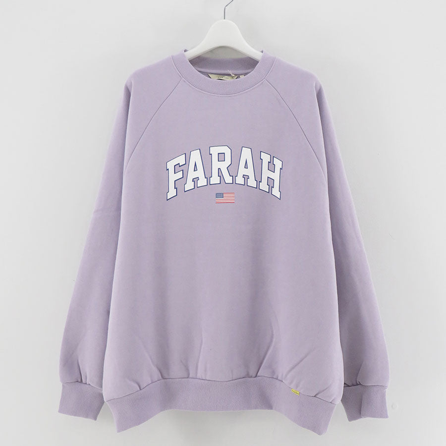 【FARAH/ファーラー】<br>Printed Graphic Crewneck Sweatshirt "College LOGO" <br>FR0403-M3012