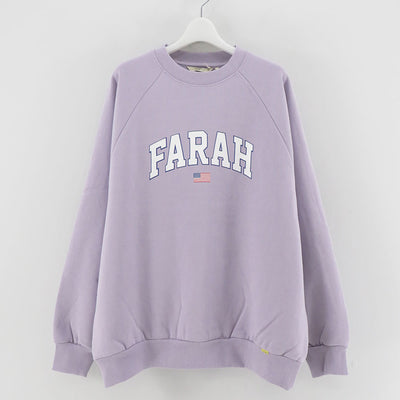 SALE 50%OFF ! <br/>【FARAH/ファーラー】<br>Printed Graphic Crewneck Sweatshirt "College LOGO" <br>FR0403-M3012