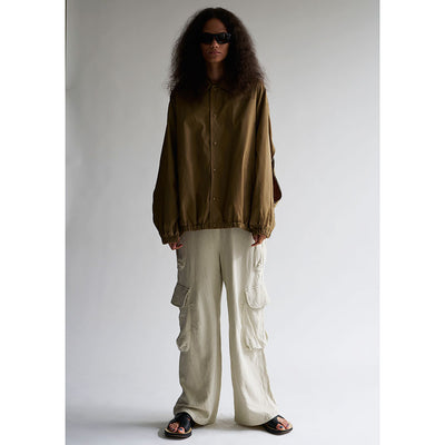 【INSCRIRE/アンスクリア】<br>Cotton Linen Cargo Pants <br>I25SS-BC107