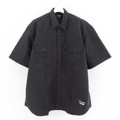 【COMME des GARCONS HOMME】<br>ナイロンタッサー S/S Shirt <br>HO-B024-051