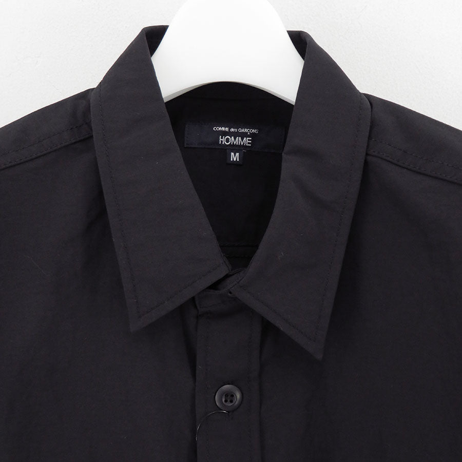 【COMME des GARCONS HOMME】<br>ナイロンタッサー S/S Shirt <br>HO-B024-051