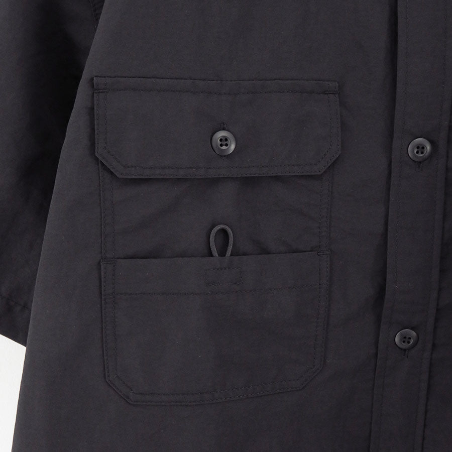 【COMME des GARCONS HOMME】<br>ナイロンタッサー S/S Shirt <br>HO-B024-051