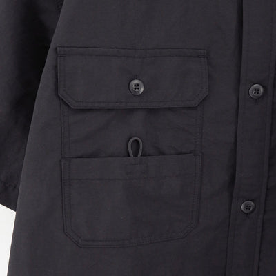 【COMME des GARCONS HOMME】<br>ナイロンタッサー S/S Shirt <br>HO-B024-051