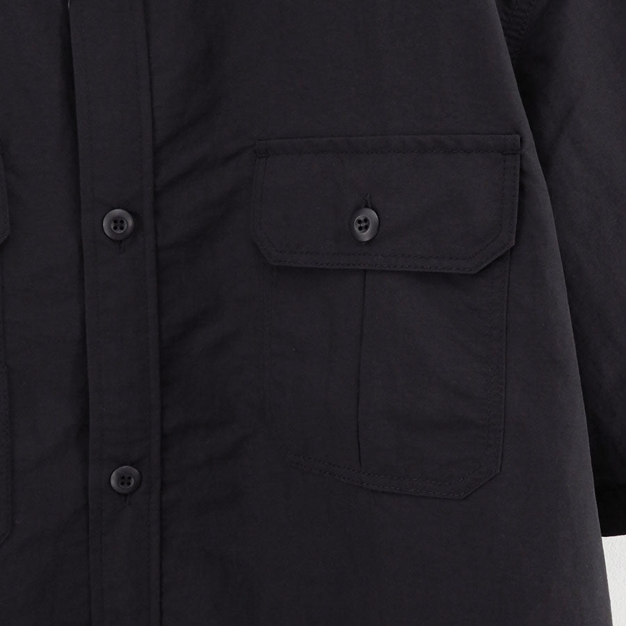 【COMME des GARCONS HOMME】<br>ナイロンタッサー S/S Shirt <br>HO-B024-051