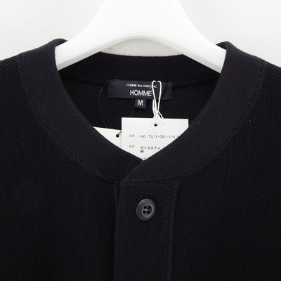 【COMME des GARCONS HOMME】<br>綿エステルワッフルヘンリーネックTee <br>HO-T017-051