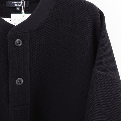 【COMME des GARCONS HOMME】<br>綿エステルワッフルヘンリーネックTee <br>HO-T017-051