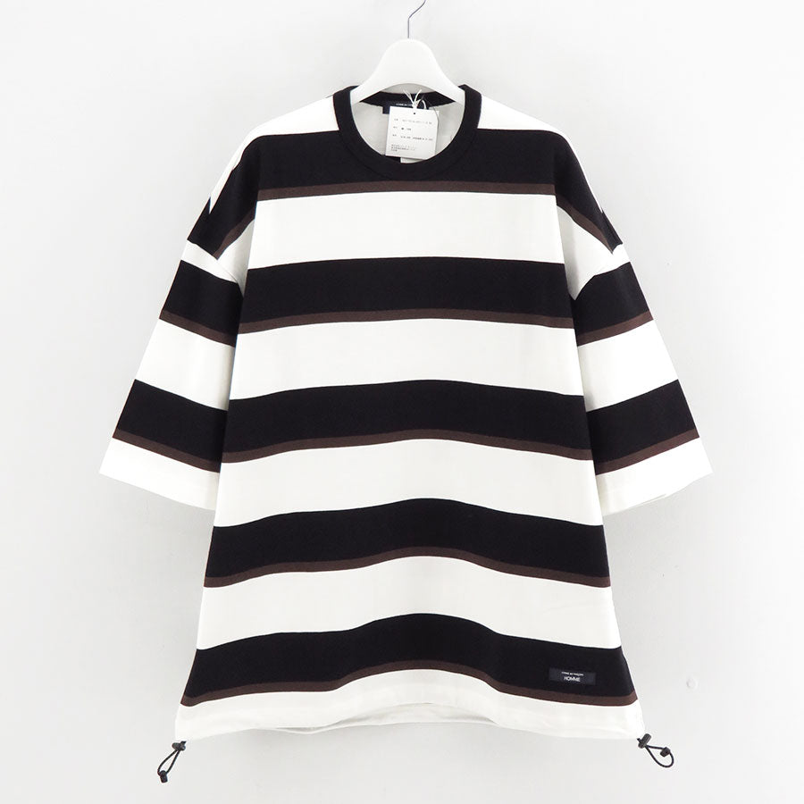 【COMME des GARCONS HOMME】<br>綿天竺マルチボーダーS/S Tee <br>HO-T018-051