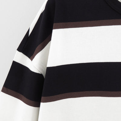 【COMME des GARCONS HOMME】<br>綿天竺マルチボーダーS/S Tee <br>HO-T018-051