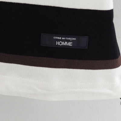 【COMME des GARCONS HOMME】<br>綿天竺マルチボーダーS/S Tee <br>HO-T018-051