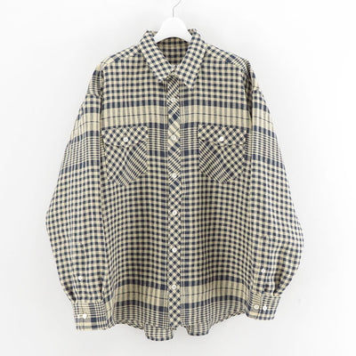 【i am dork/アイアムドーク】<br>リネンチェックポケットシャツ <br>DO25SS04-1