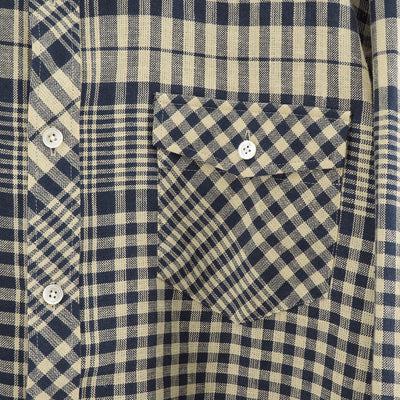 【i am dork/アイアムドーク】<br>リネンチェックポケットシャツ <br>DO25SS04-1