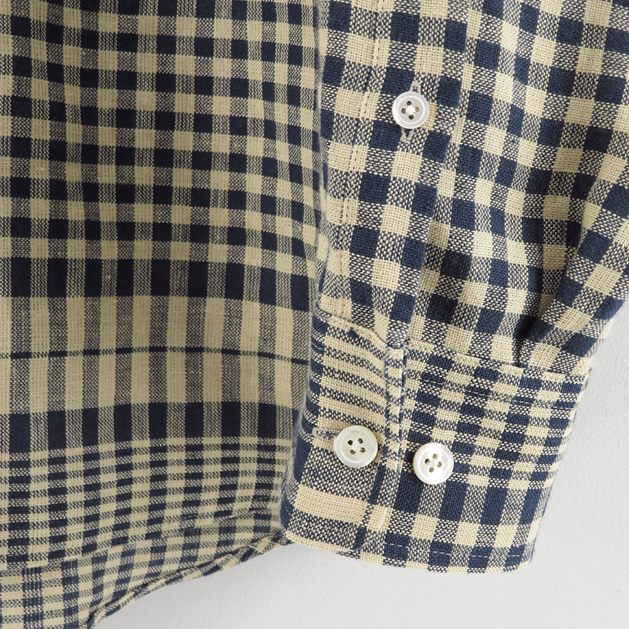 【i am dork/アイアムドーク】<br>リネンチェックポケットシャツ <br>DO25SS04-1