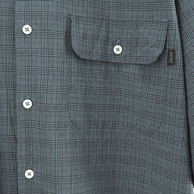【SEDAN ALL-PURPOSE/セダンオールパーパス】<br>Dobby Plaid Open Collar S/S Shirt <br>SD25S-SH05