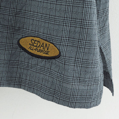 【SEDAN ALL-PURPOSE/セダンオールパーパス】<br>Dobby Plaid Open Collar S/S Shirt <br>SD25S-SH05