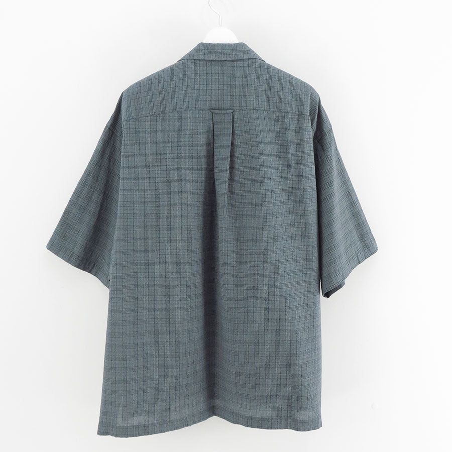 【SEDAN ALL-PURPOSE/セダンオールパーパス】<br>Dobby Plaid Open Collar S/S Shirt <br>SD25S-SH05