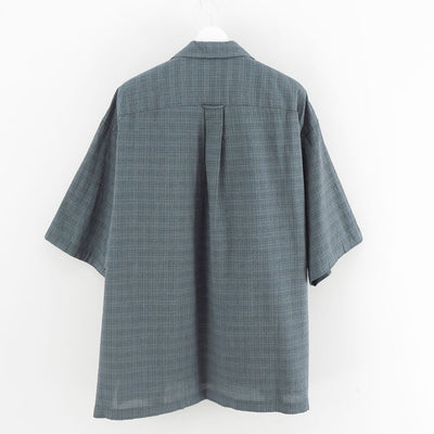 【SEDAN ALL-PURPOSE/セダンオールパーパス】<br>Dobby Plaid Open Collar S/S Shirt <br>SD25S-SH05