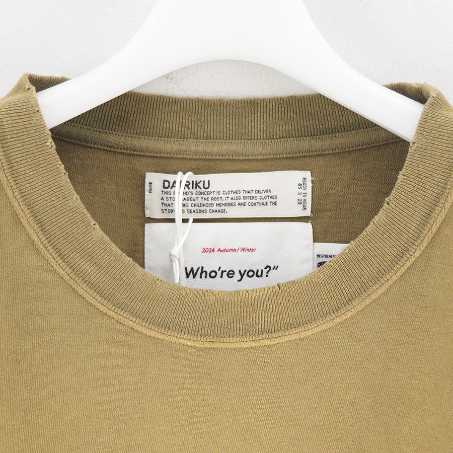 【DAIRIKU/ダイリク】<br>"WHERE" Vintage Theme Tee <br>24AWC-15