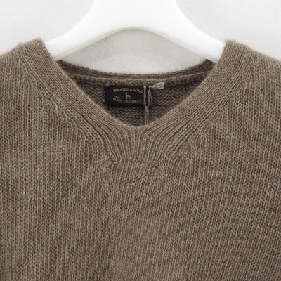 【MAATEE&SONS/マーティーアンドサンズ】<br>カシミヤミンク LOOSE V SWEATER <br>MT4303-0107