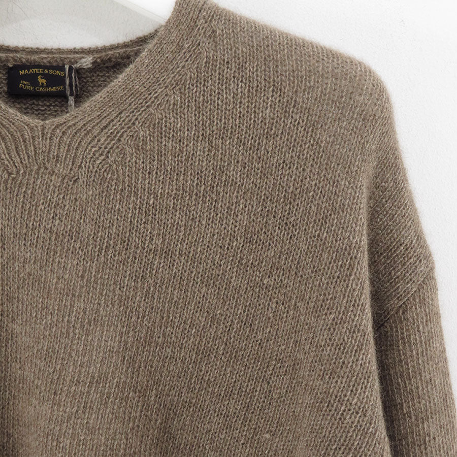 【MAATEE&SONS/マーティーアンドサンズ】<br>カシミヤミンク LOOSE V SWEATER <br>MT4303-0107