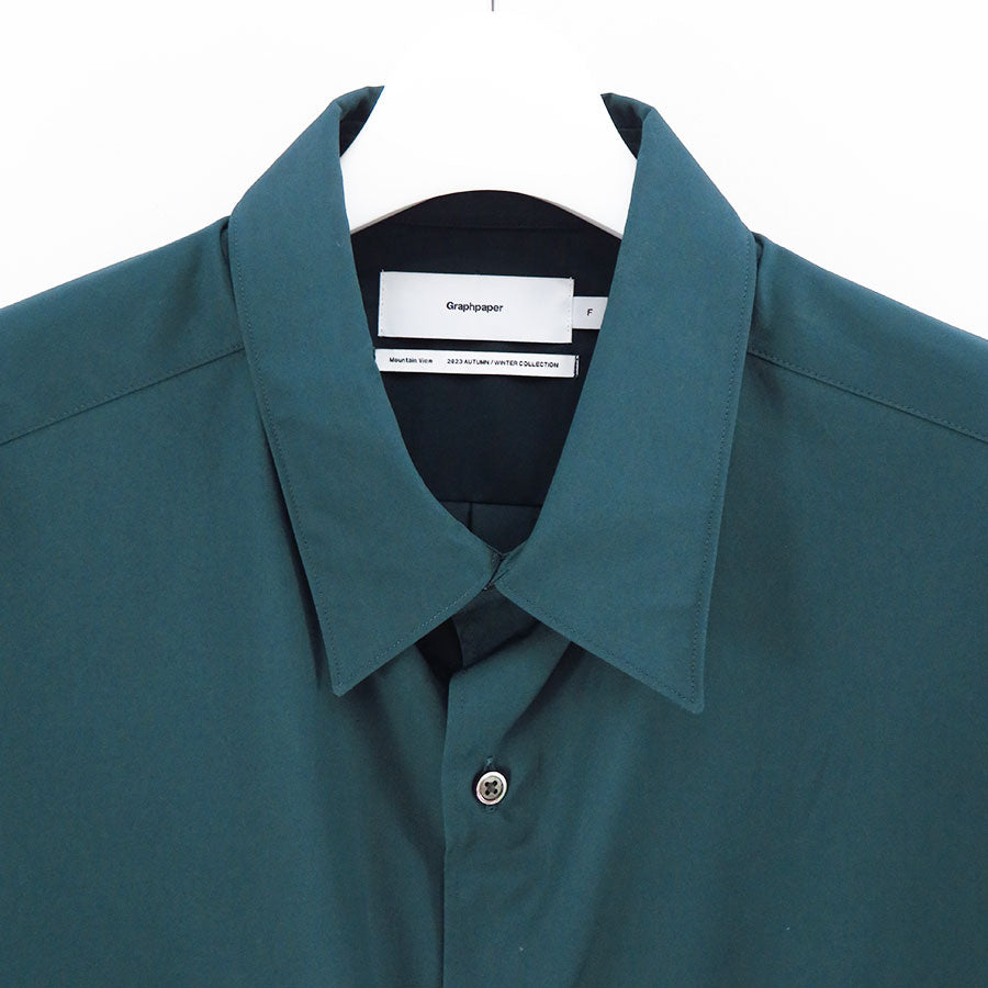 【Graphpaper/グラフペーパー】<br>High Count Regular Collar Round Cut Oversized Shirt <br>GM233-50033C