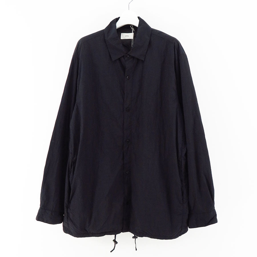 【ATON/エイトン】<br>HAND DYED NYLON SHIRT JACKET <br>JKAGSW0704