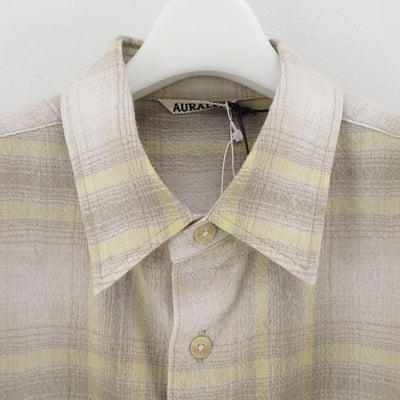 【AURALEE/オーラリー】<br>AIRY WOOL CHECK SHIRT <br>A24AS01WN