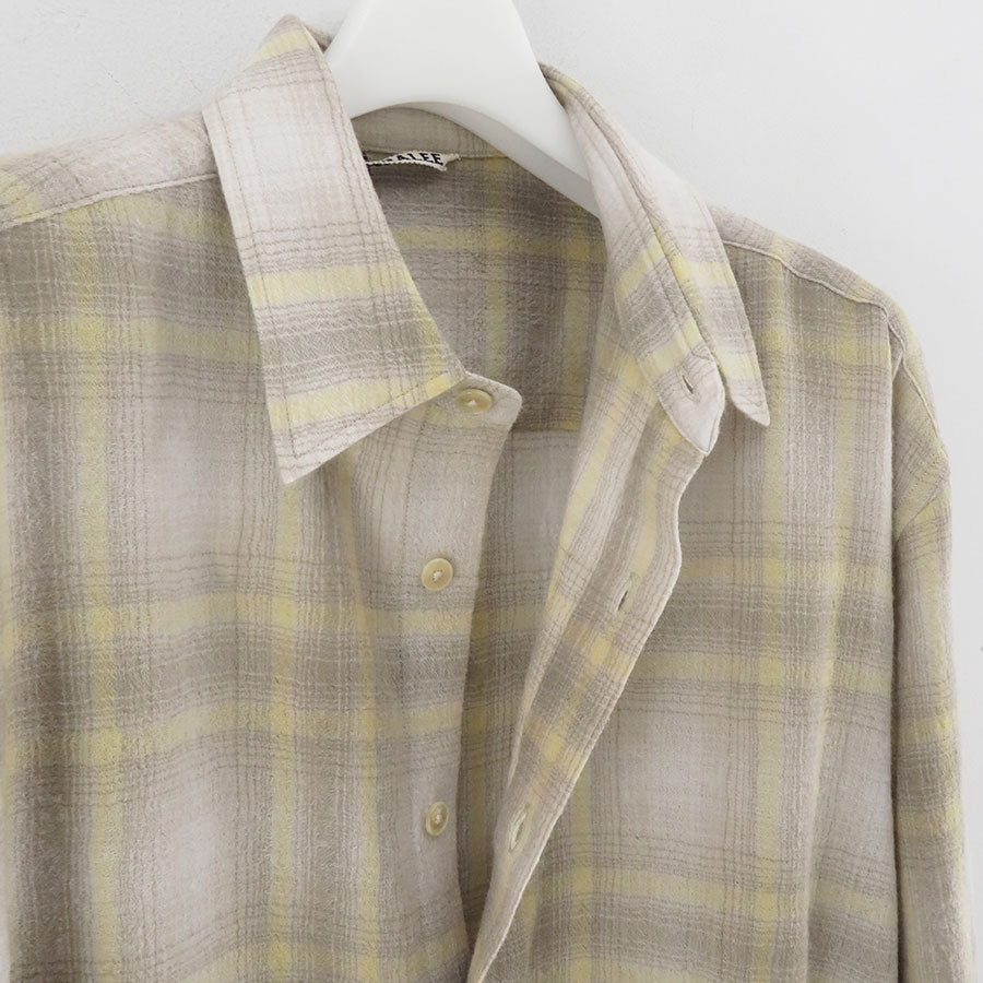 【AURALEE/オーラリー】<br>AIRY WOOL CHECK SHIRT <br>A24AS01WN