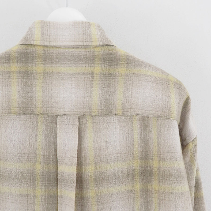 【AURALEE/オーラリー】<br>AIRY WOOL CHECK SHIRT <br>A24AS01WN