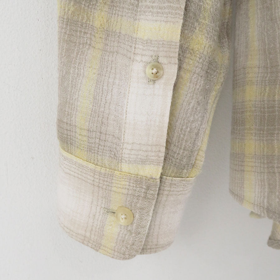 【AURALEE/オーラリー】<br>AIRY WOOL CHECK SHIRT <br>A24AS01WN