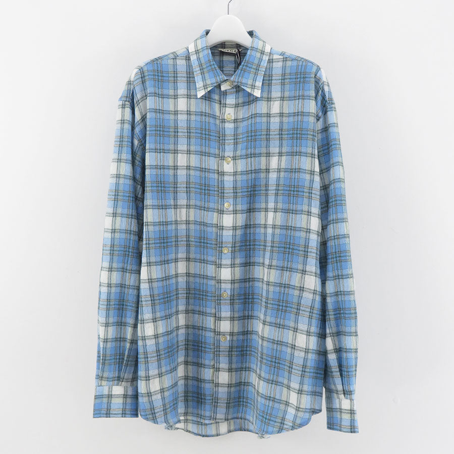 AURALEE/オーラリー】AIRY WOOL CHECK SHIRT A24AS01WNの通販 