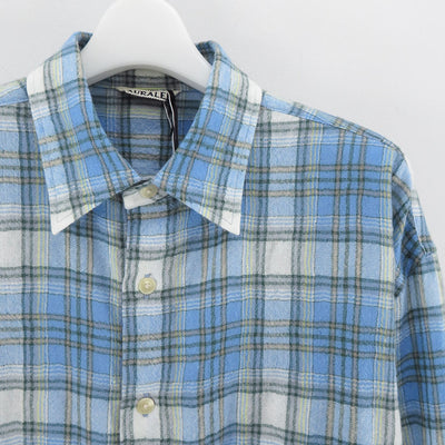 【AURALEE/オーラリー】<br>AIRY WOOL CHECK SHIRT <br>A24AS01WN