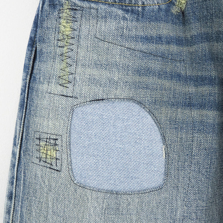 【JUNYA WATANABE MAN】<br>綿セルヴィッチデニム製品加工 Levi's Wネームパンツ <br>WO-P908-100