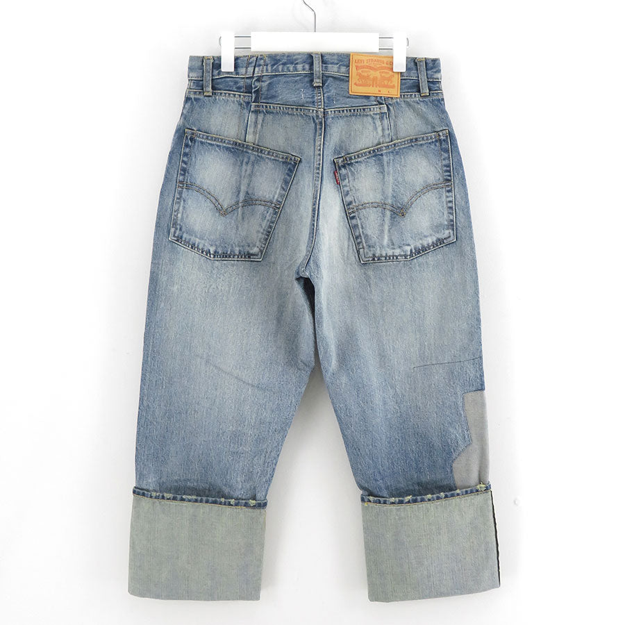 【JUNYA WATANABE MAN】<br>綿セルヴィッチデニム製品加工 Levi's Wネームパンツ <br>WO-P908-100