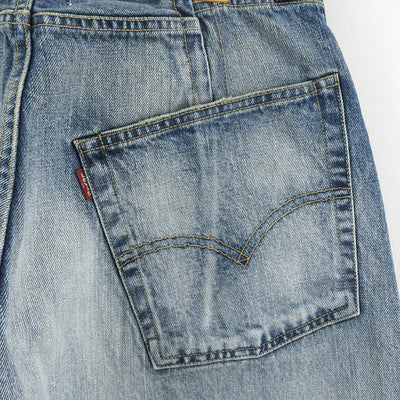 【JUNYA WATANABE MAN】<br>綿セルヴィッチデニム製品加工 Levi's Wネームパンツ <br>WO-P908-100