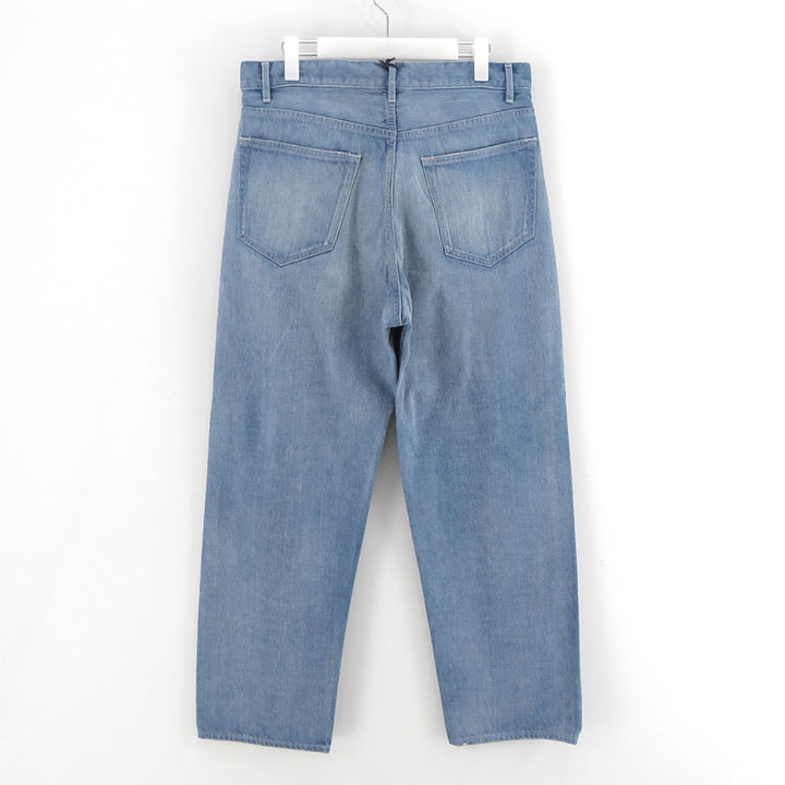 25SS AURALEE Selvedge Faded Light Denim Wide Pants