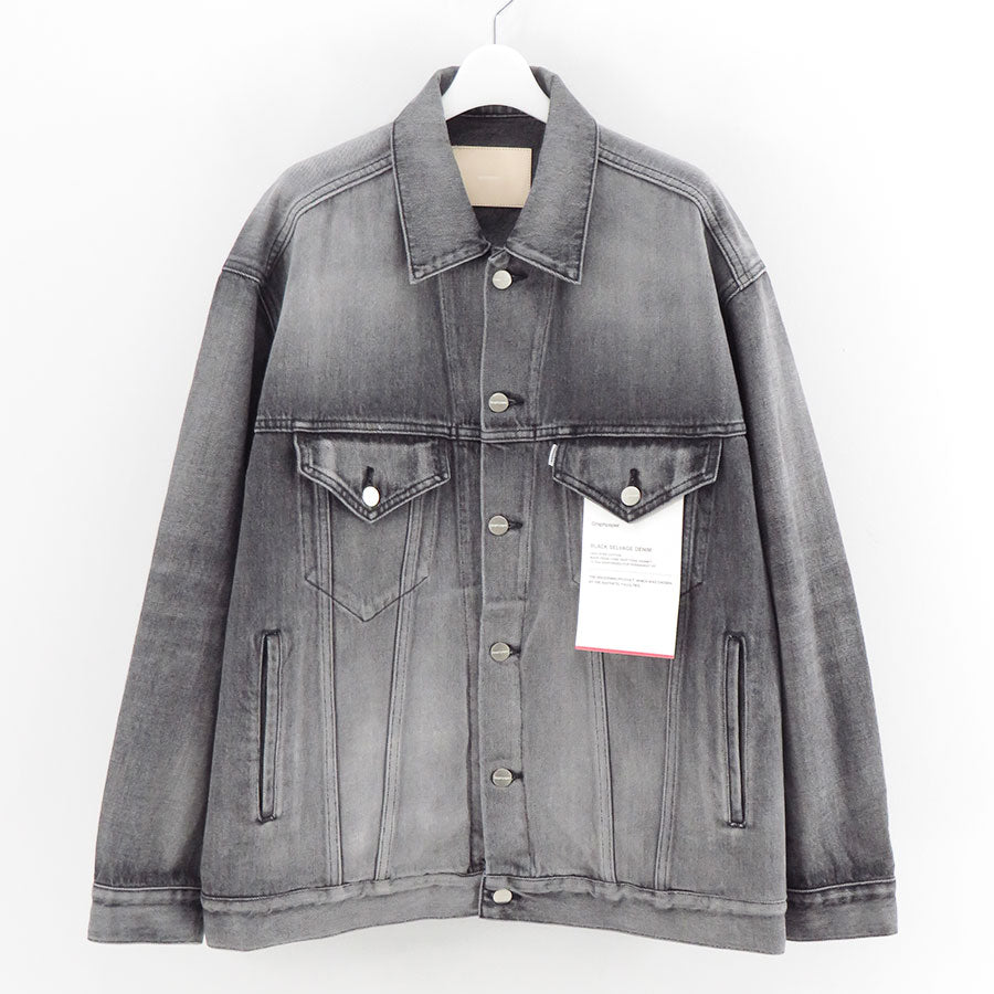 未使用 Graphpaper グラフペーパー Selvage Denim Jacket GU261-20055LB セルビッジデニムジャケット BLACK LIGHT FADE 2  99001296 Graphpaper/グラフペーパー】Selvage Denim Trucker Jacket GU261