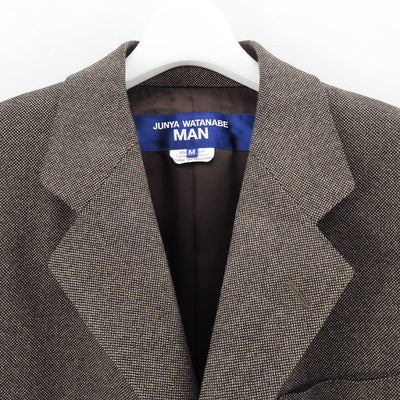 【JUNYA WATANABE MAN】<br>ウールクロス×綿デニム製品加工コゲ茶×インディゴ <br>WN-C012-051