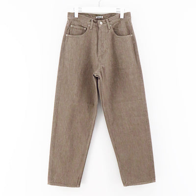 【AURALEE/オーラリー】<br>HARD TWIST BROWN DENIM WIDE PANTS <br>A23AP03MD
