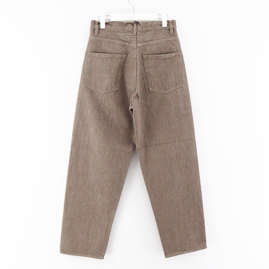 【AURALEE/オーラリー】<br>HARD TWIST BROWN DENIM WIDE PANTS <br>A23AP03MD
