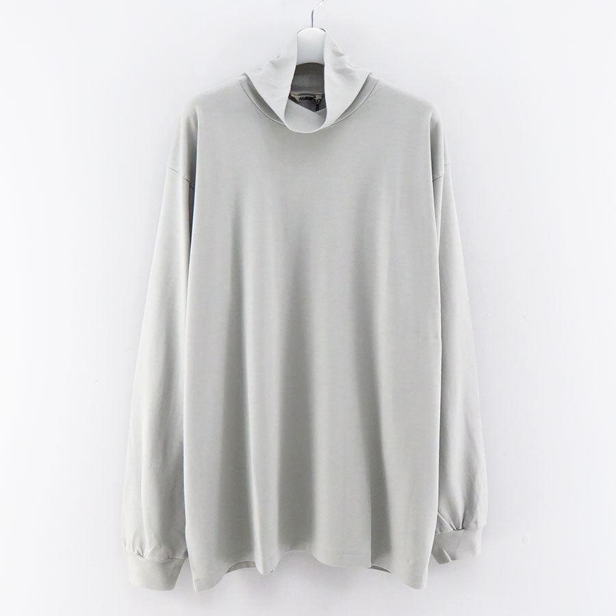【AURALEE/オーラリー】<br>LUSTER PLAITING HI NECK L/S TEE <br>A23AP02GT
