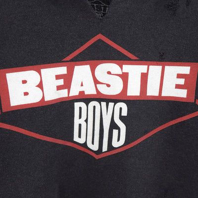 【THRIFTY LOOK/スリフティールック】<br>worn-out band hoodie "BEASTIE BOYS" (BLACK) <br/>TL24F041