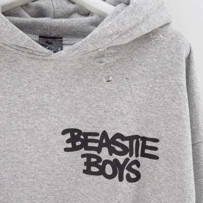 【THRIFTY LOOK/スリフティールック】<br>worn-out band hoodie "BEASTIE BOYS" (HETHER GREY) <br/>TL24F041