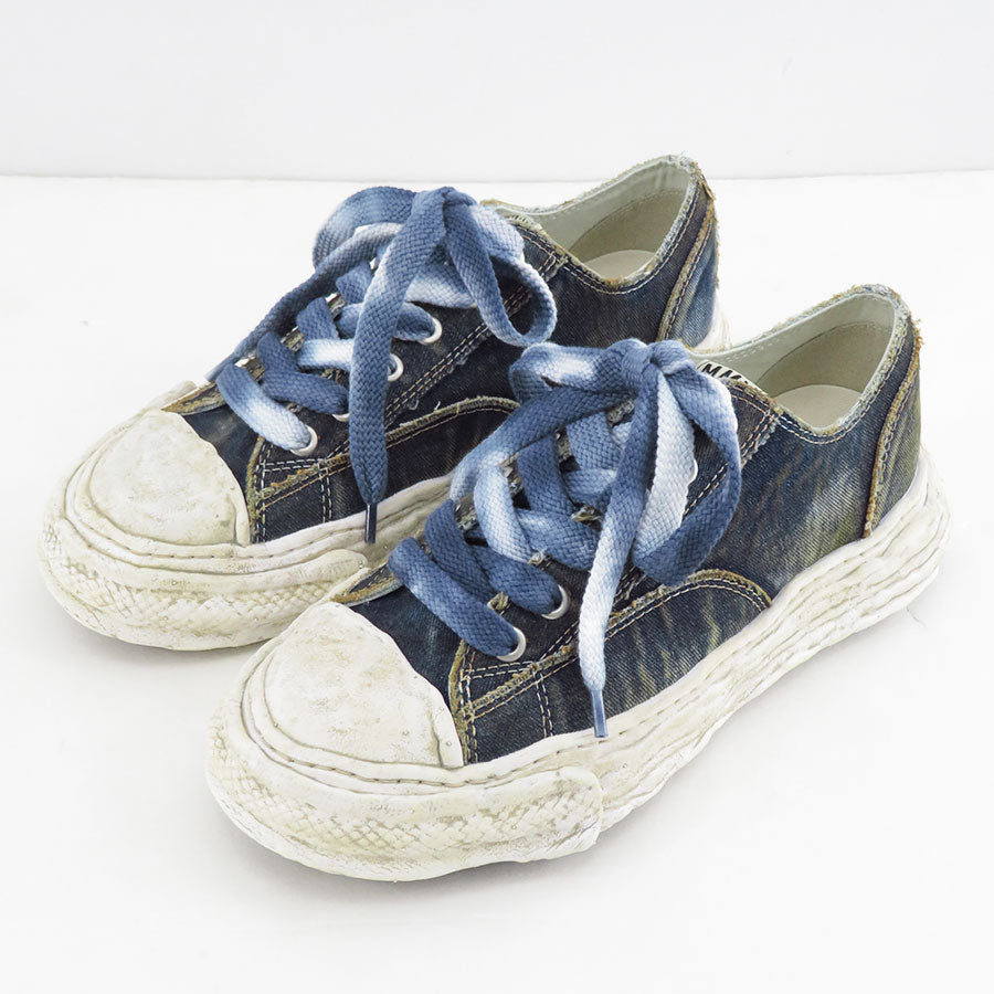 【Maison MIHARA YASUHIRO】<br>Peterson 23 OG Sole Washed Denim Low Sneakers (BLUE) <br>A13FW714