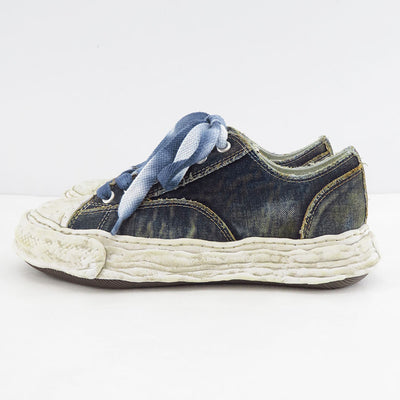 【Maison MIHARA YASUHIRO】<br>Peterson 23 OG Sole Washed Denim Low Sneakers (BLUE) <br>A13FW714