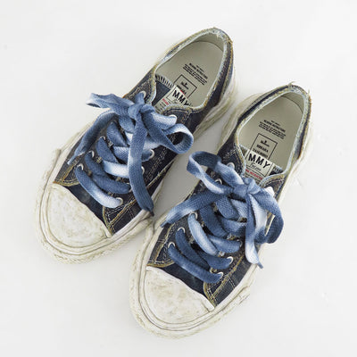 【Maison MIHARA YASUHIRO】<br>Peterson 23 OG Sole Washed Denim Low Sneakers (BLUE) <br>A13FW714