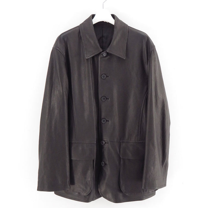 AURALEE/オーラリー】TEXTURED LAMB LEATHER BLOUSON A26SB01BLの通販