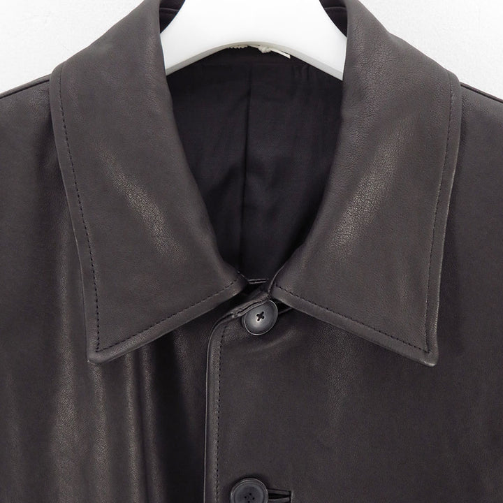 AURALEE/オーラリー】TEXTURED LAMB LEATHER BLOUSON A26SB01BLの通販